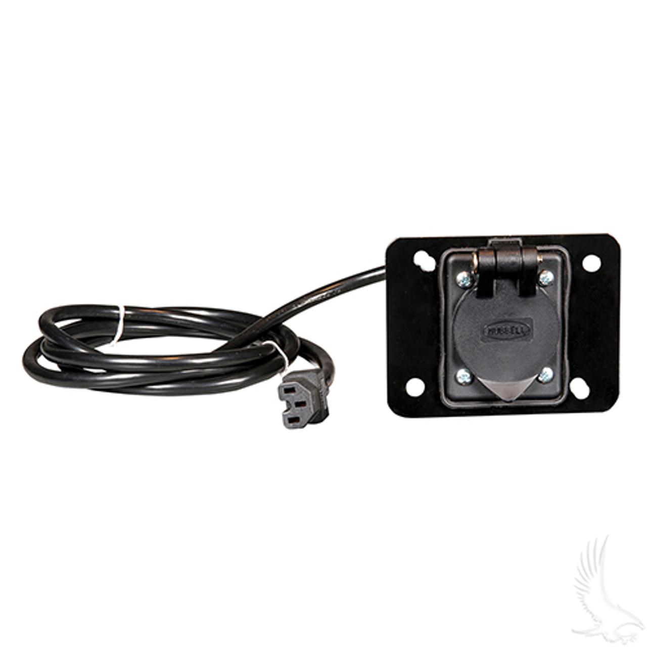 AC Receptacle for E-Z-Go TXT Golf Cart, CGR-131