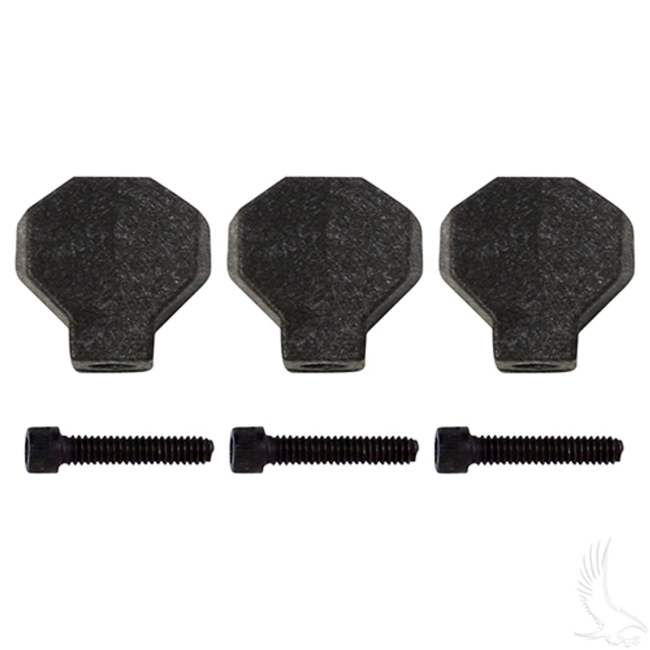EZGO Gas Golf Cart Secondary Clutch Ramp Shoe Kit (1989-1994) (PACK of 3), CP-0027