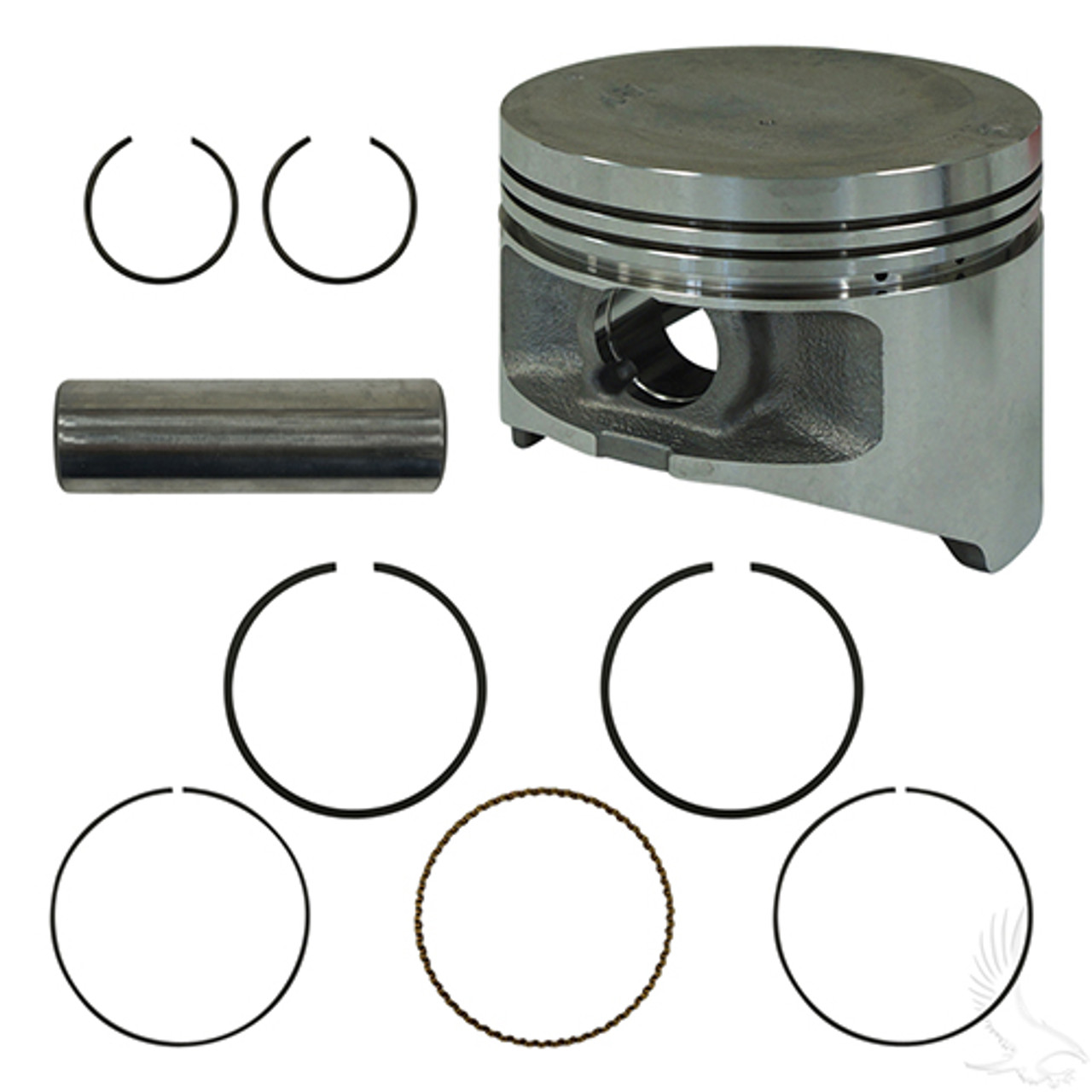 Piston and Ring Assembly, .25mm for Yamaha G22, G29/Drive Gas 2003-Up Golf Cart, ENG-262, JR7-11635-KIT, 9380