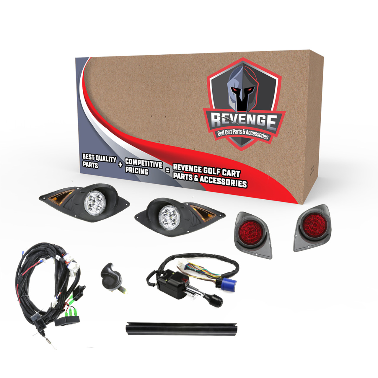 Revenge Yamaha G29/Drive LED Deluxe Street Legal Light Kit 2007-2016 (Does NOT fit Drive 2), LIGHT-L0003KLDKO-D1-X1