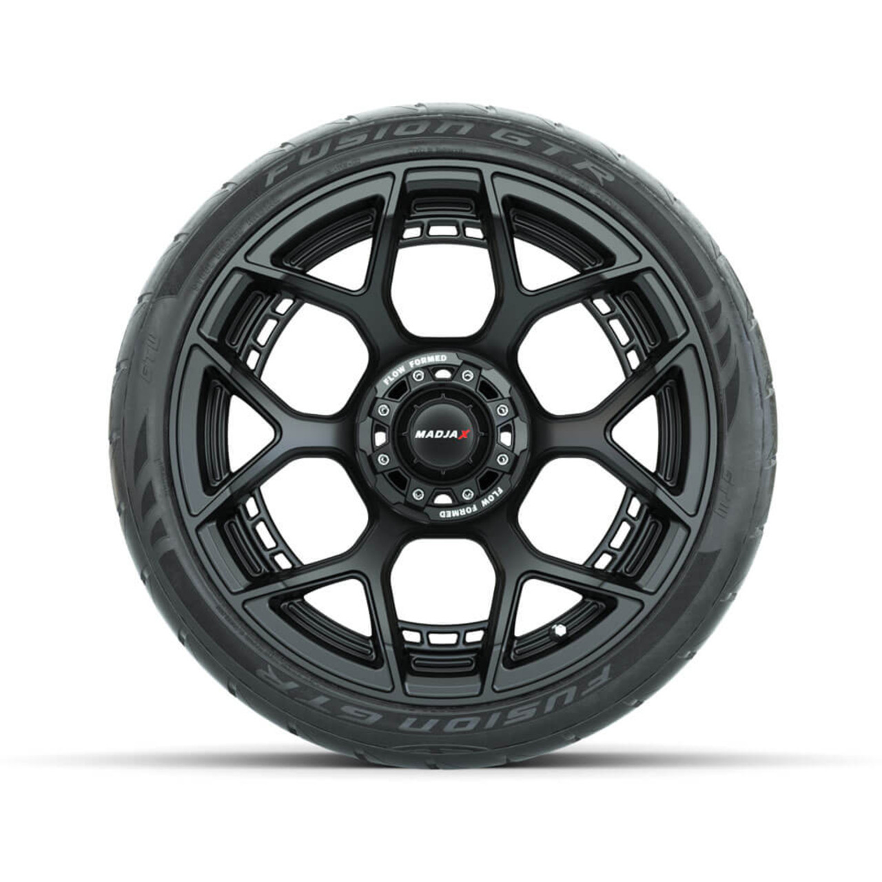 Set of (4) 15" Flow Form Evolution Matte Black Wheels w/ Fusion GTR Street Tires, A19-418