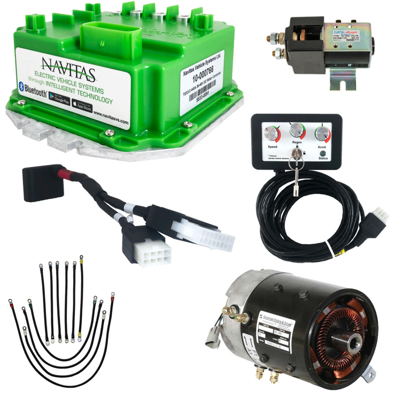 Navitas TSX3.0 DC Motor & Controller Speed Package EZGO 36v TXT Golf Cart (DCS), 31988