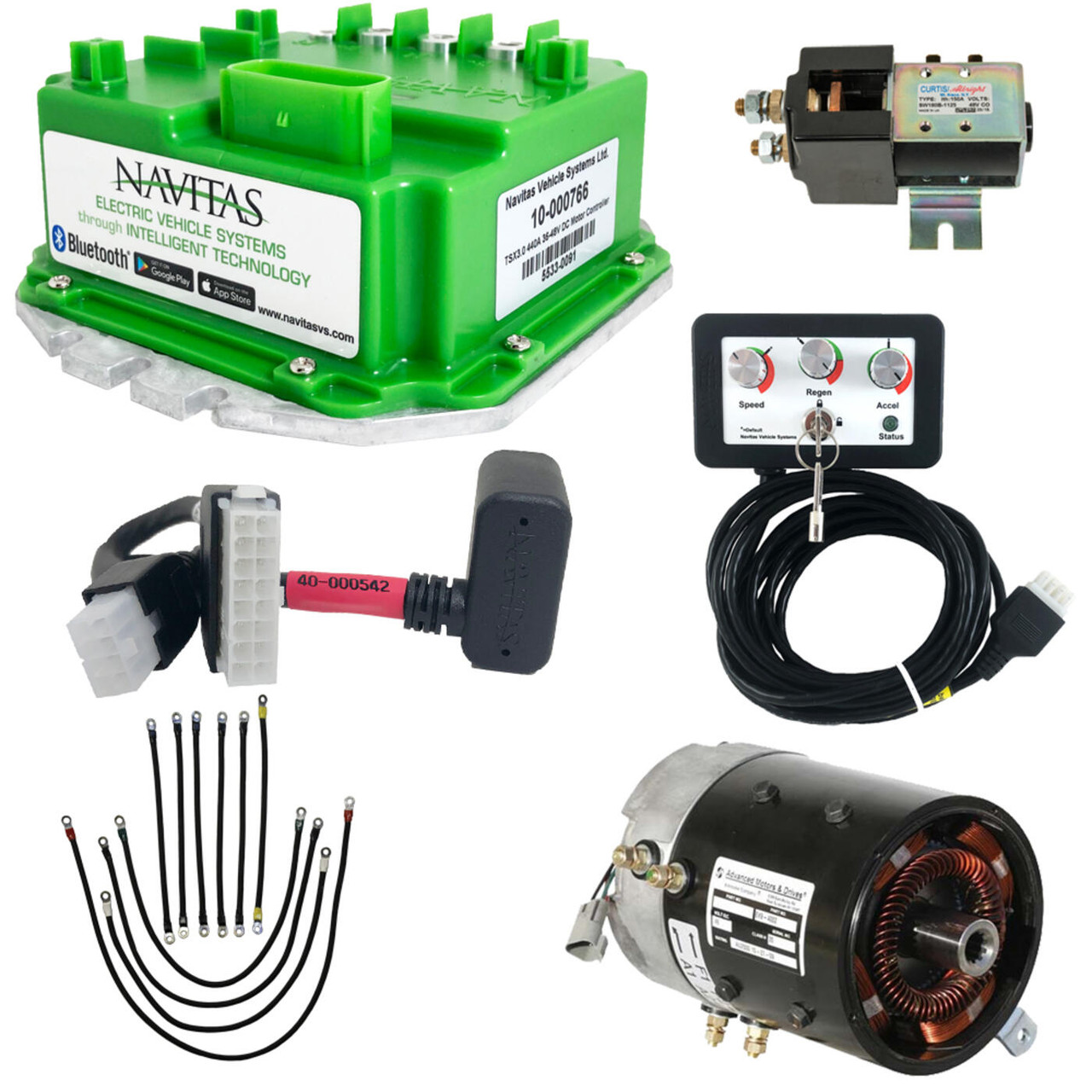 Navitas TSX3.0 DC Motor & Controller Speed Package EZGO 36v TXT Golf Cart (PDS), 31994