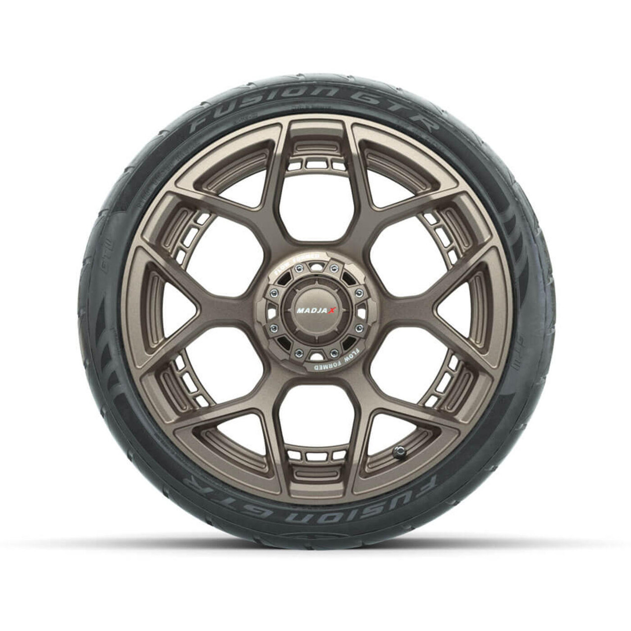 Set of (4) 15" Flow Form Evolution Matte Bronze Wheels w Fusion GTR Street Tires, A19-420