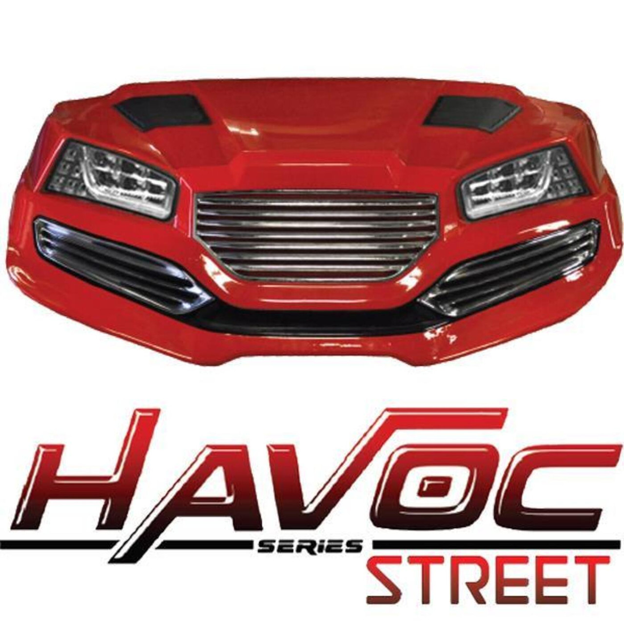 Yamaha G29/Drive HAVOC Street Style Front Cowl Kit in Red (2007-2016) (05-046CS)