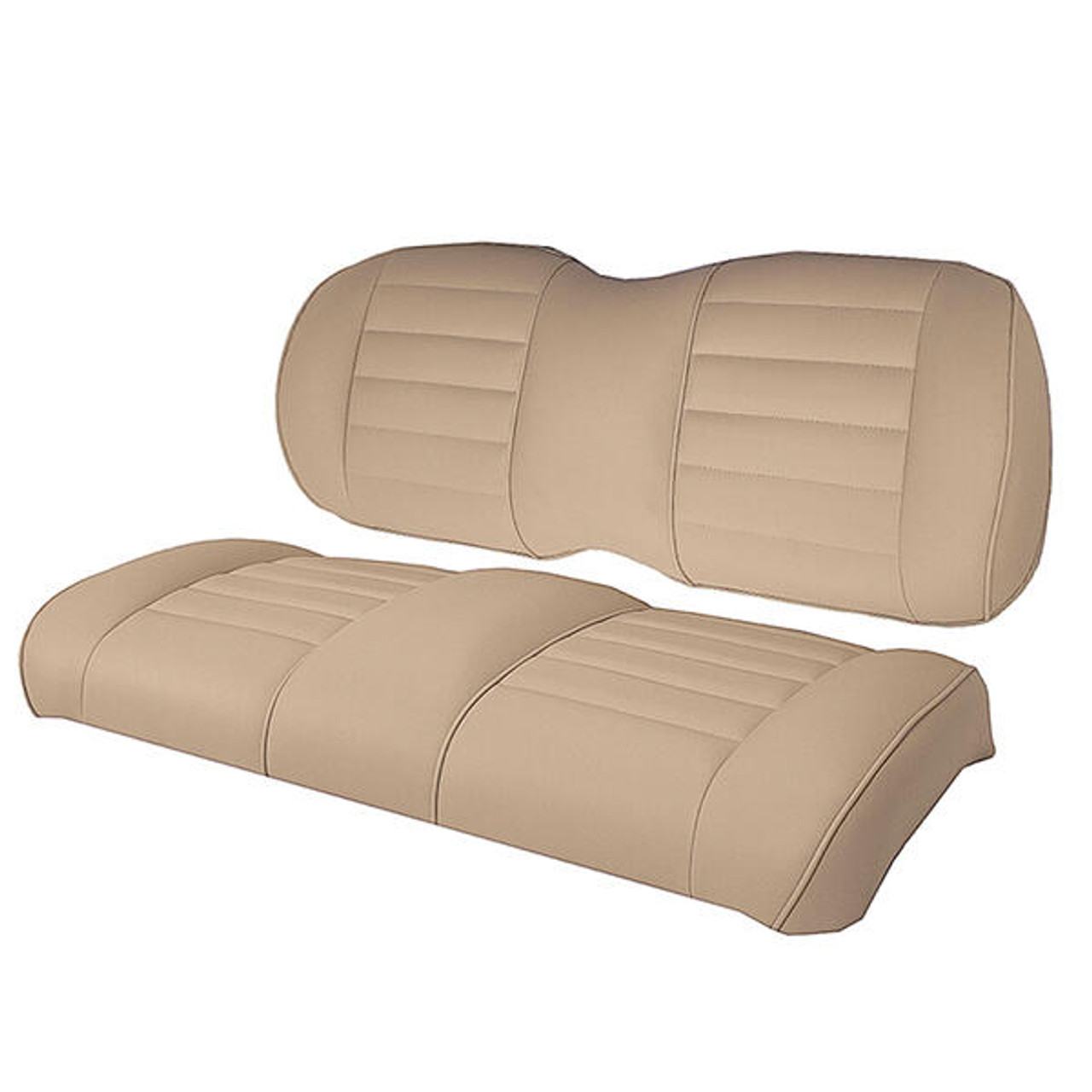Premium OEM Style Front Pod Replacement Light Beige Seat Assemblies - EZGO S6/L6, 10-506-BR06