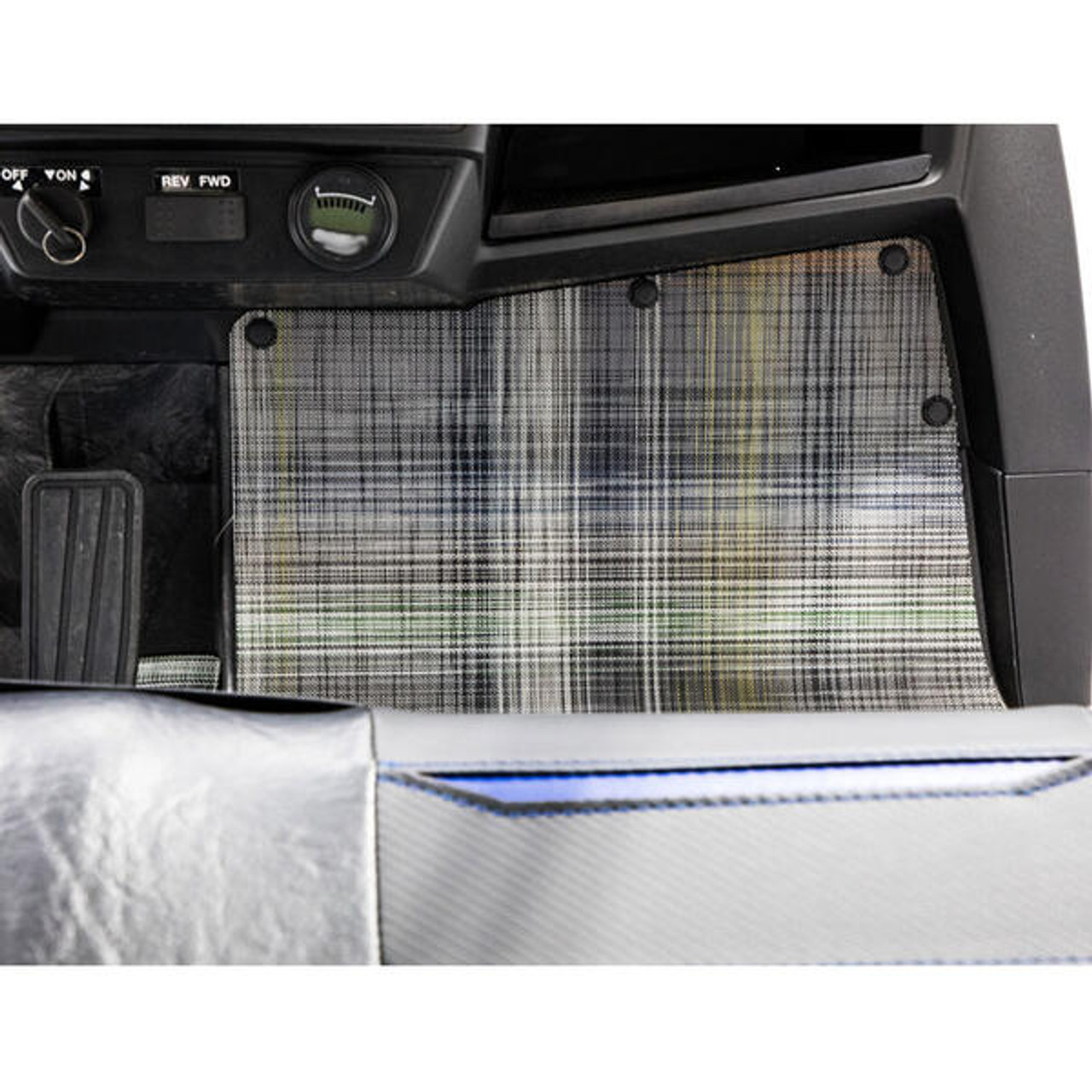 Chilewich Premium Gray Plaid Floor Mat for Yamaha Drive2 (2017-Up), 03-149