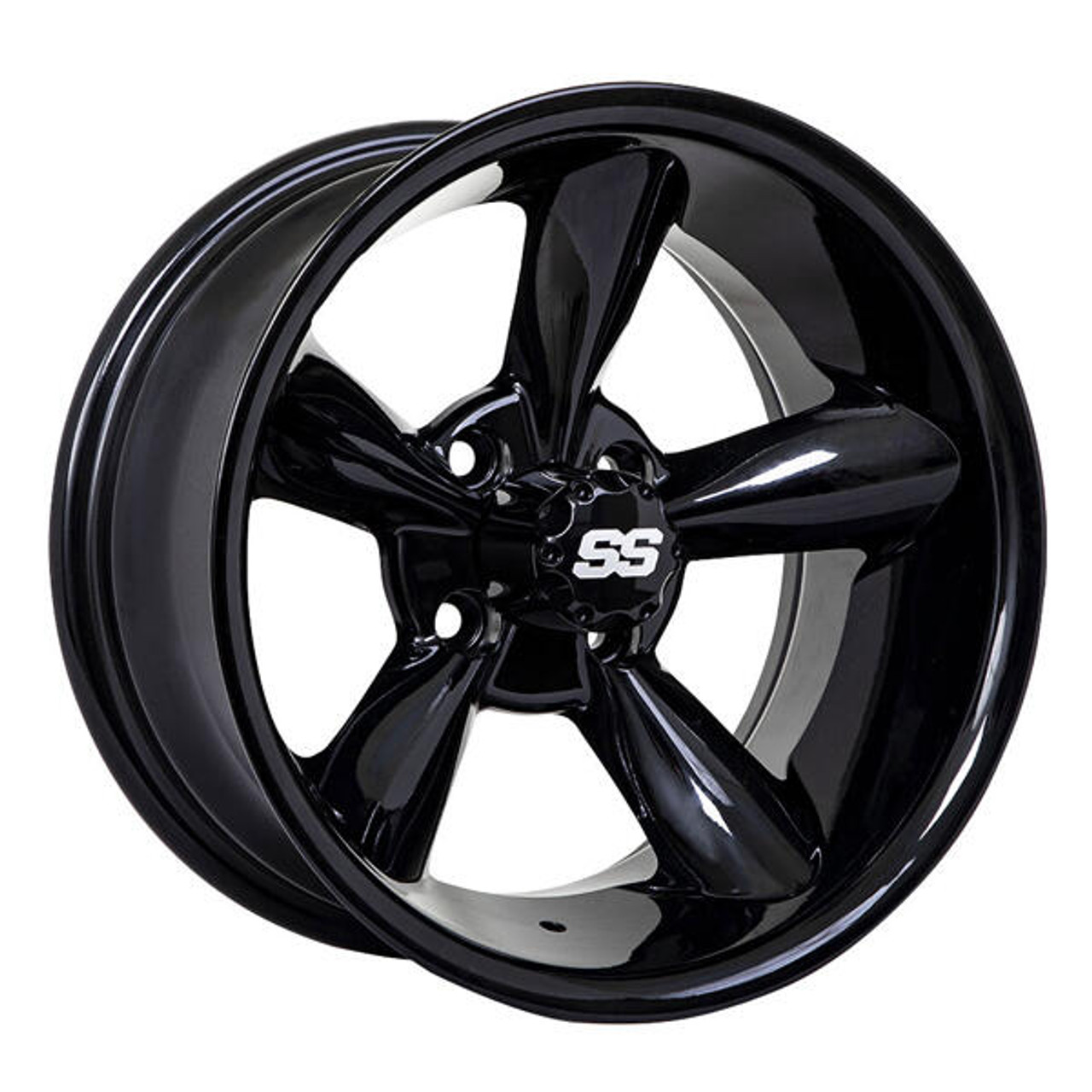 12x7 GTW Godfather Golf Cart Wheel - Black, 19-239