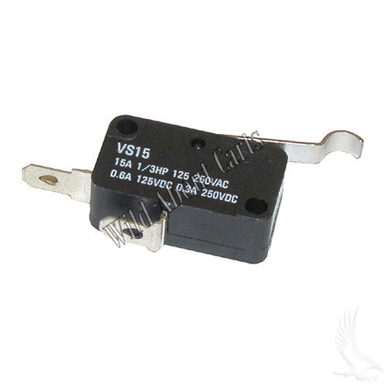 Micro Switch, 2 terminal, Club Car DS Gas 84+, Electric 80+ 36V, MS-002, 8991, 1014806, 1014808, 732