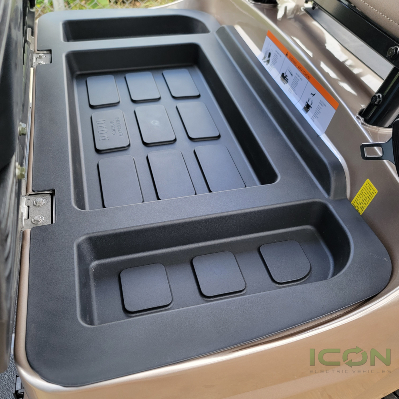 3-Compartment Underseat Tray for ICON Golf Cart, ACS-711-IC