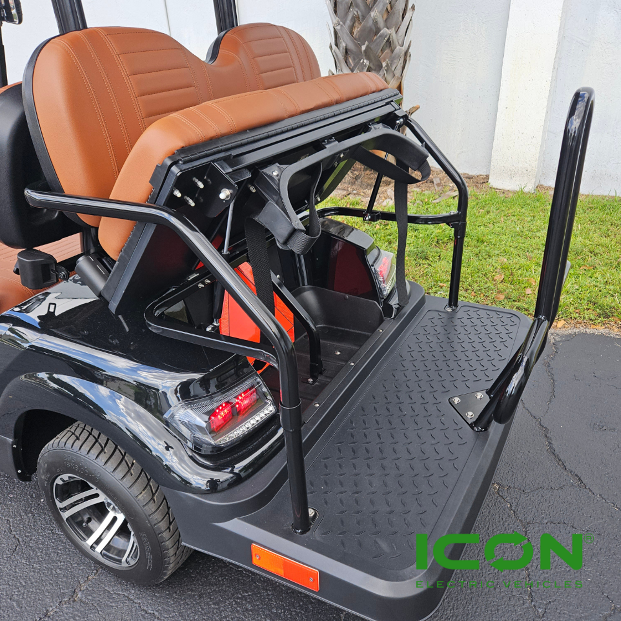 3-n-1 Golfer Rear Seat Kit for ICON Golf Carts (Seat Cushions and Footplate Not Included), ST-743-IC, 2.03.001.000218, 2.08.001.000016