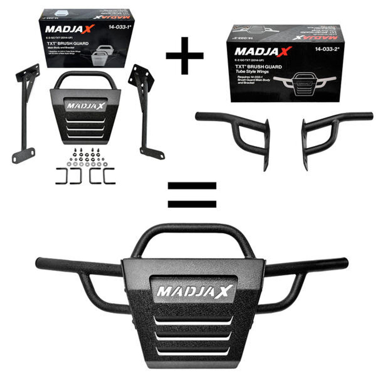 MadJax Tube Style Brush Guard for 2014-Up EZGO TXT Golf Cart, 14-033-T