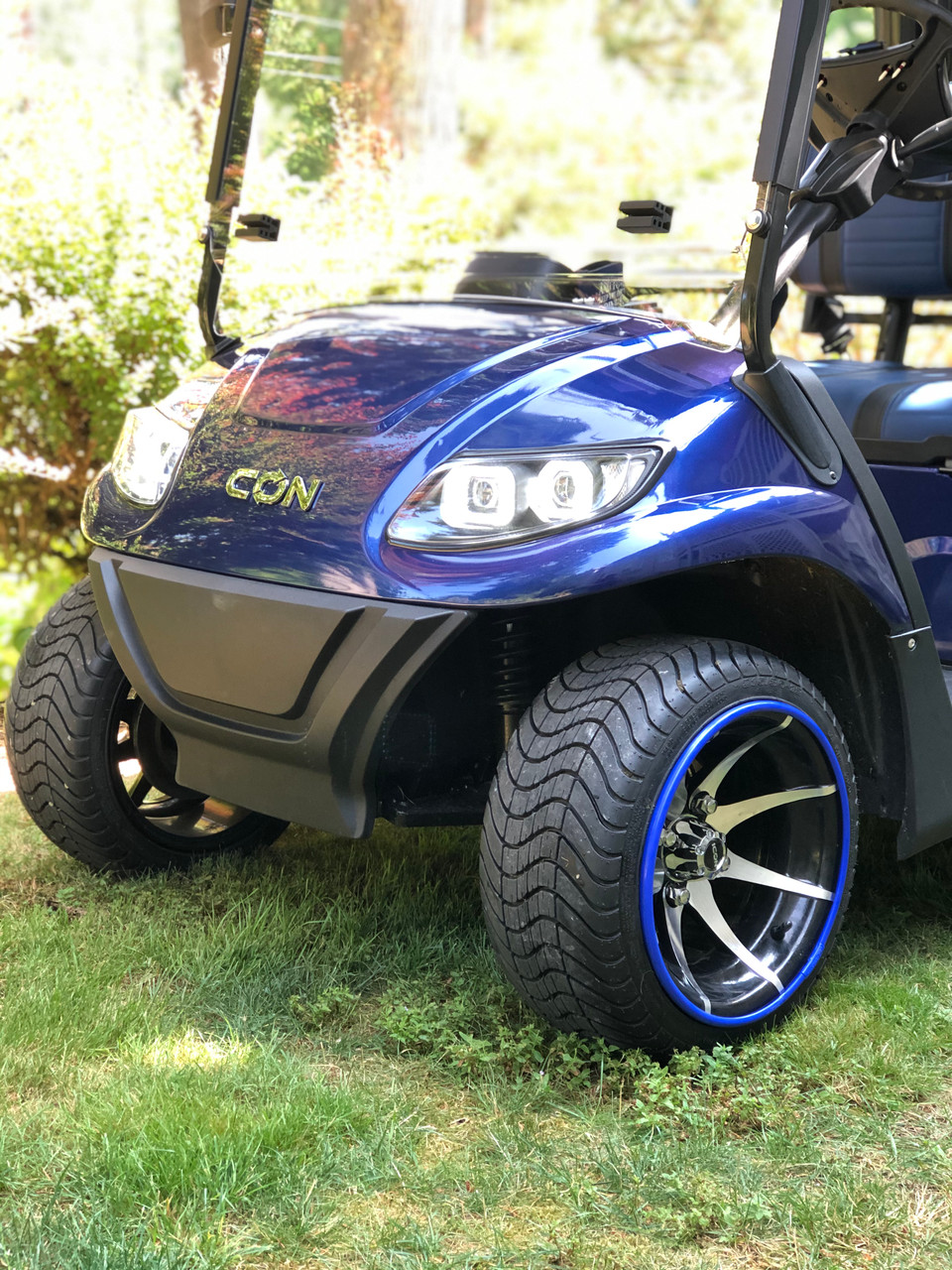 AlloyGator Compact Sky Blue Golf Cart Wheel Protector (Set of 4), K4SKYBCOMP