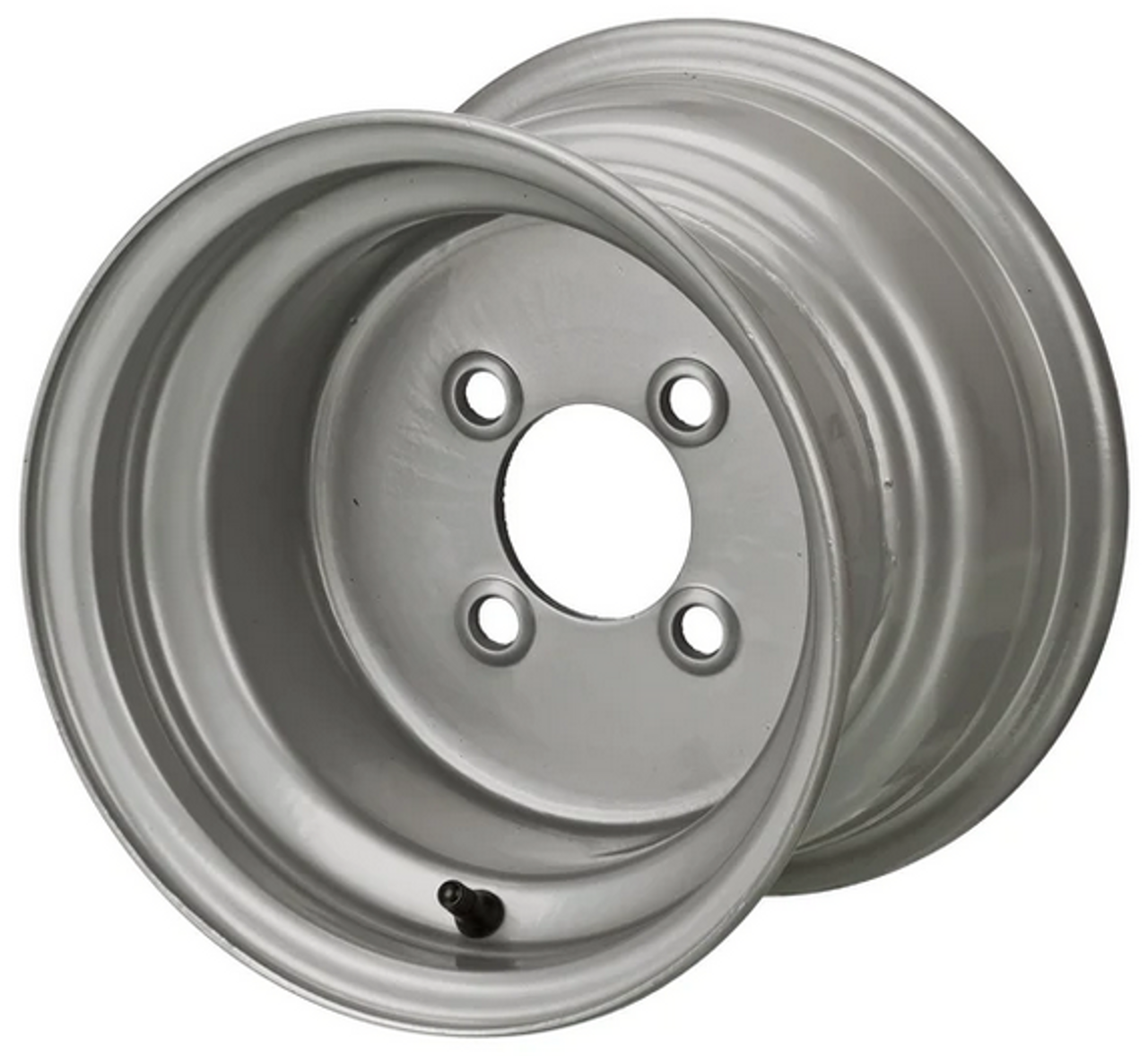 Revenge 10" Silver Steel Golf Cart Wheel 3:4 Offset, ISL-30001