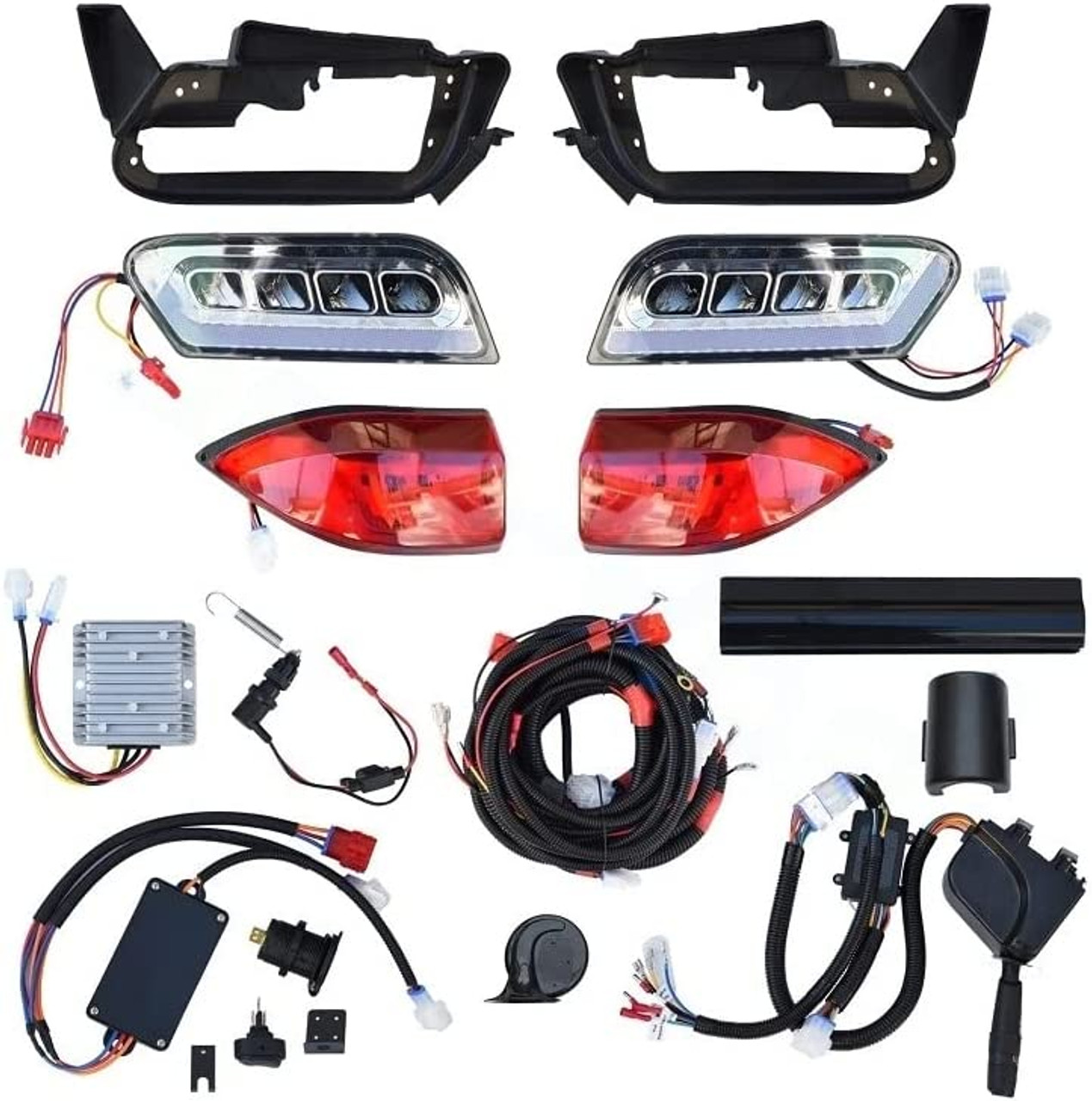 Deluxe LED Light Kit for Club Car Tempo Golf Carts with Complete LED Lighting and Signaling for Safe and Stylish Driving, LIGHT-101