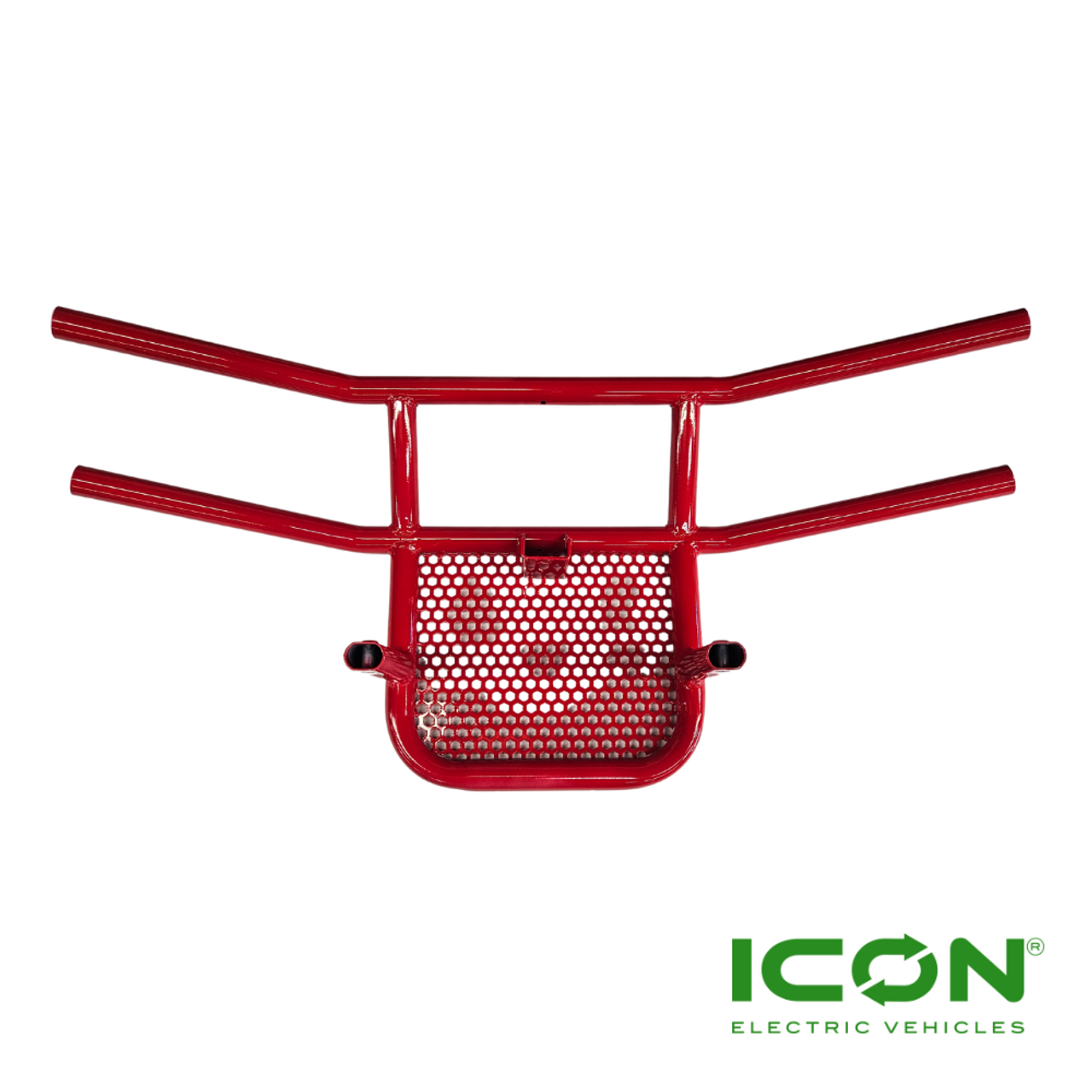 Red Steel Brush Guard for ICON i20, i40, i60, i80 Non-Lifted Golf Cart Models, BRG-702-IC-RED, 2.08.001.000081