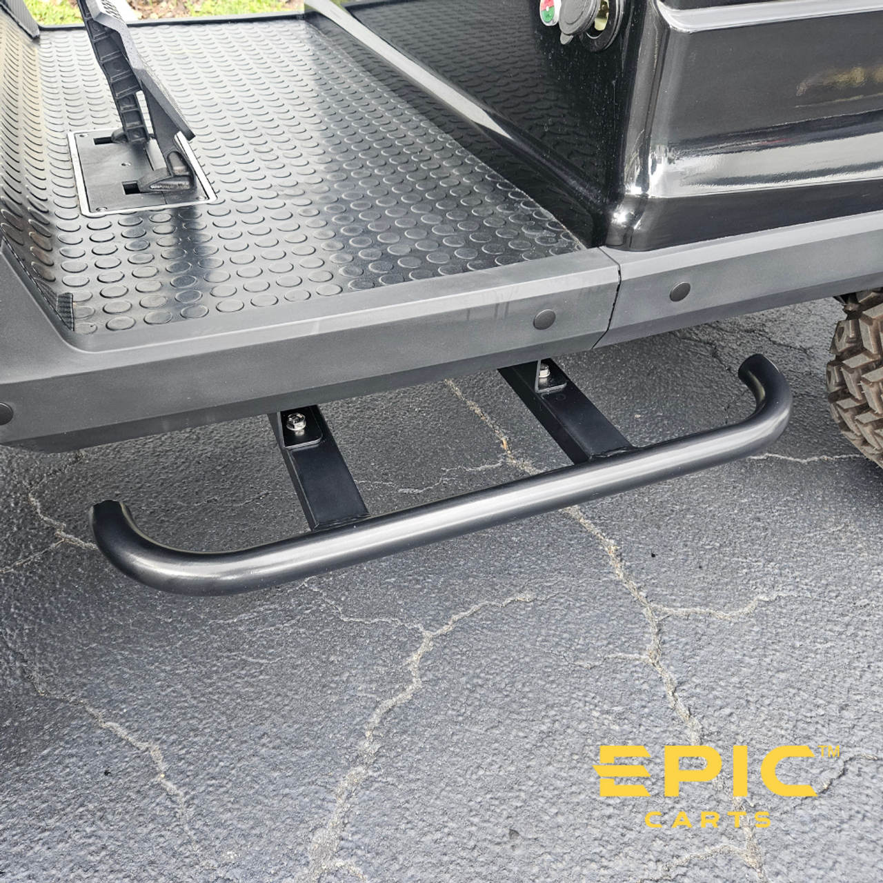 Heavy Duty Steel Side Step Nerf Bars for 4 E40, E40L Epic Golf Cart (Does Not Fit ICON), NB-EP903