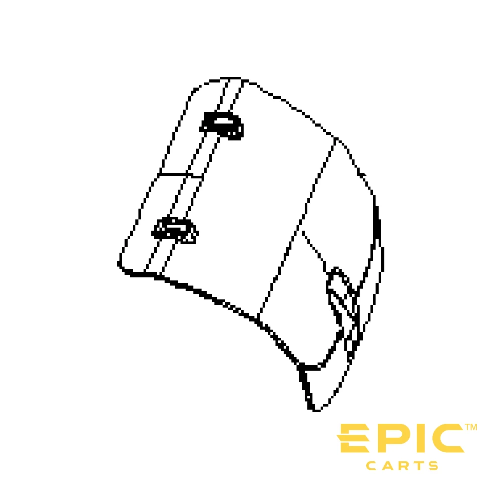 Rear Storage Box Cover for EPIC E40FX Golf Carts