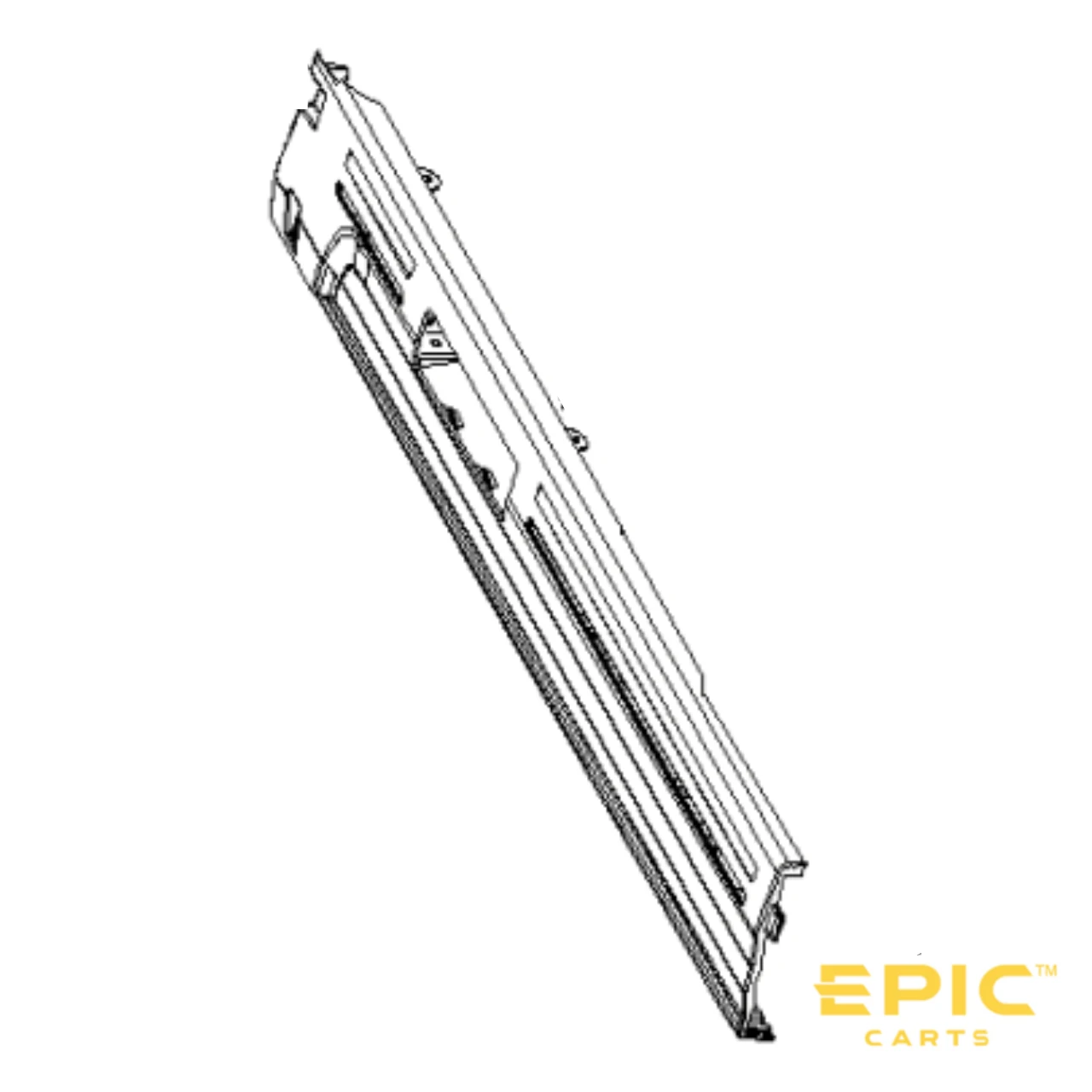 Passenger Side (Right) Rear Side Skirt for EPIC E40FX Golf Carts