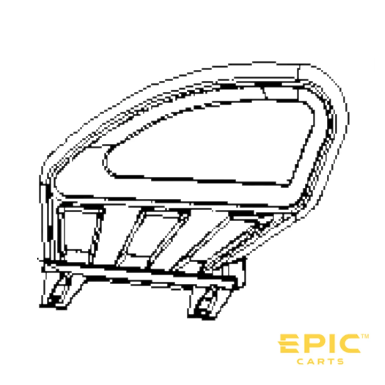 Passenger Side (Right) Front or Rear Seat Armrest for EPIC E40FX Golf Carts