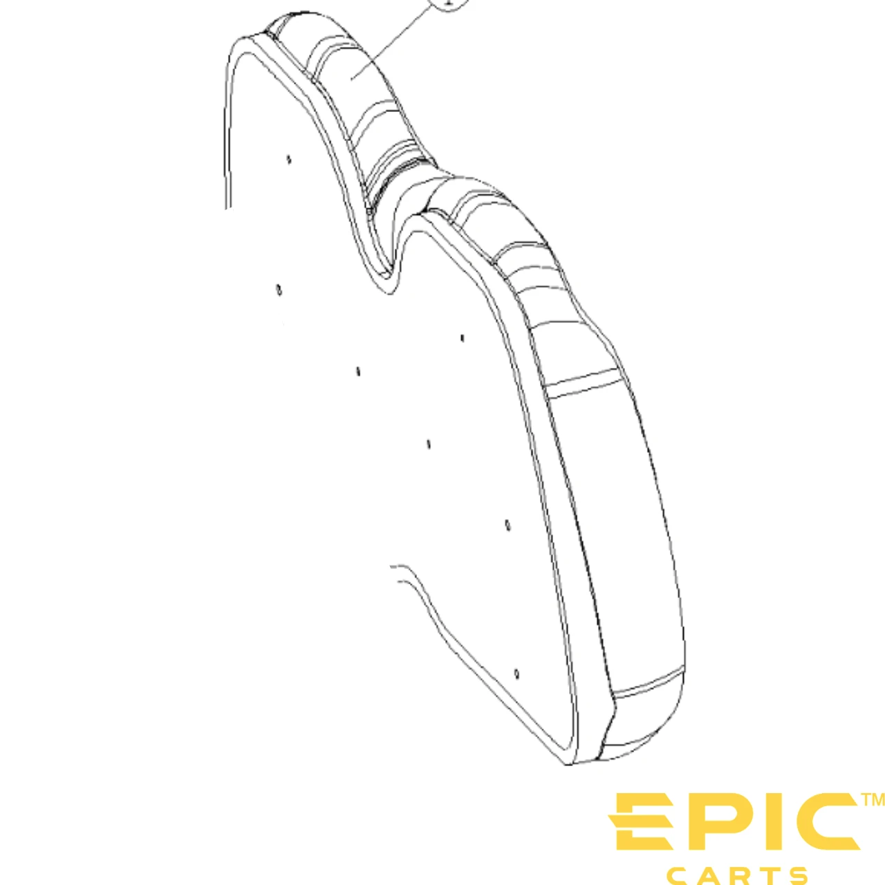 Flip Seat Backrest for EPIC E60FX Golf Carts