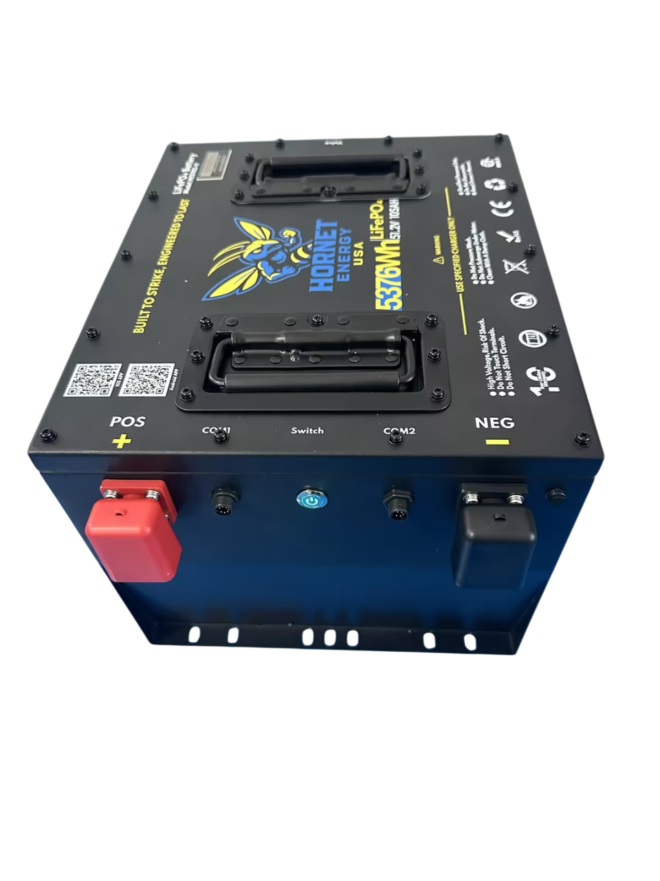 Hornet Energy Cubed 51.2V 105Ah LiFePO4 Lithium Battery Bundle Kit – Heated, Fire Suppression, IP66, 300A Smart BMS