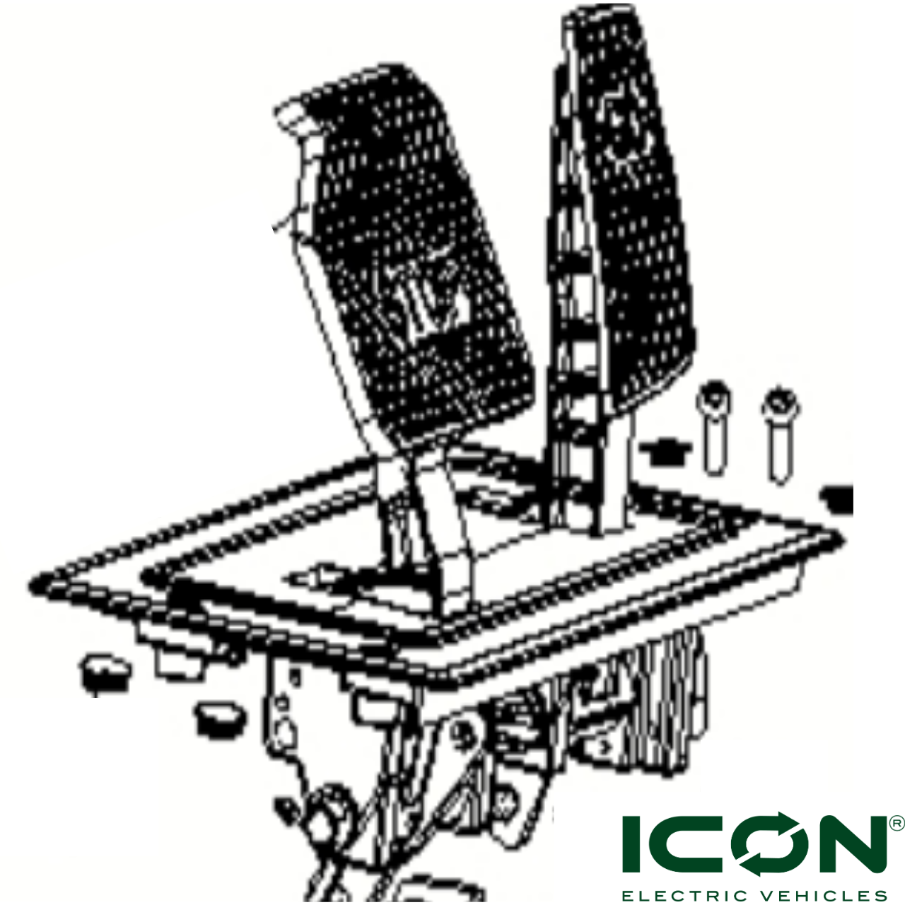 Brake System Assembly for ICON i60LX Golf Carts, BRAK-617-IX, 2103025009