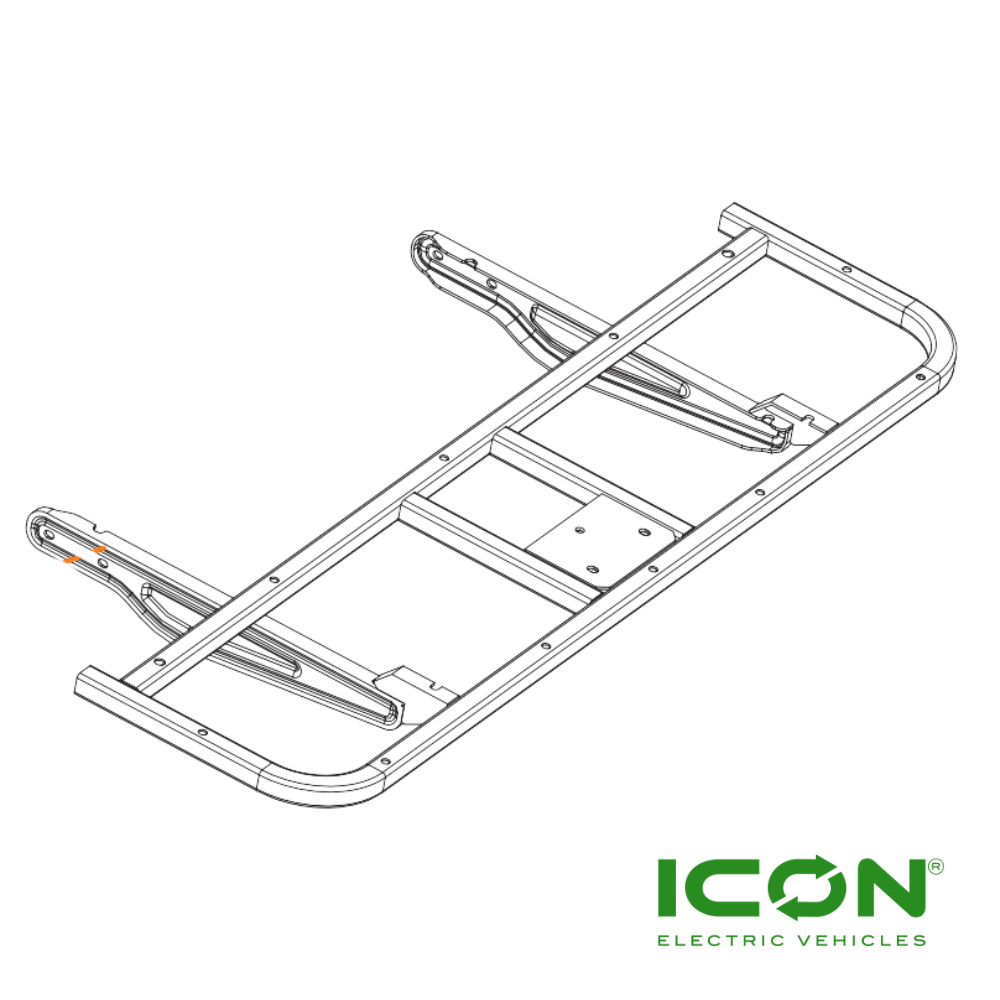 Caddie Padel Bottom Frame for ICON Golf Carts,, ST-716-IC, 2.01.004.000287, 2.03.103.100002
