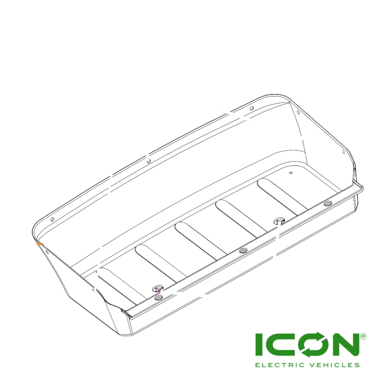 Golf Bag Plate for ICON Golf Carts, BD-726-IC, 3.02.011.300017, 3.201.16.010027