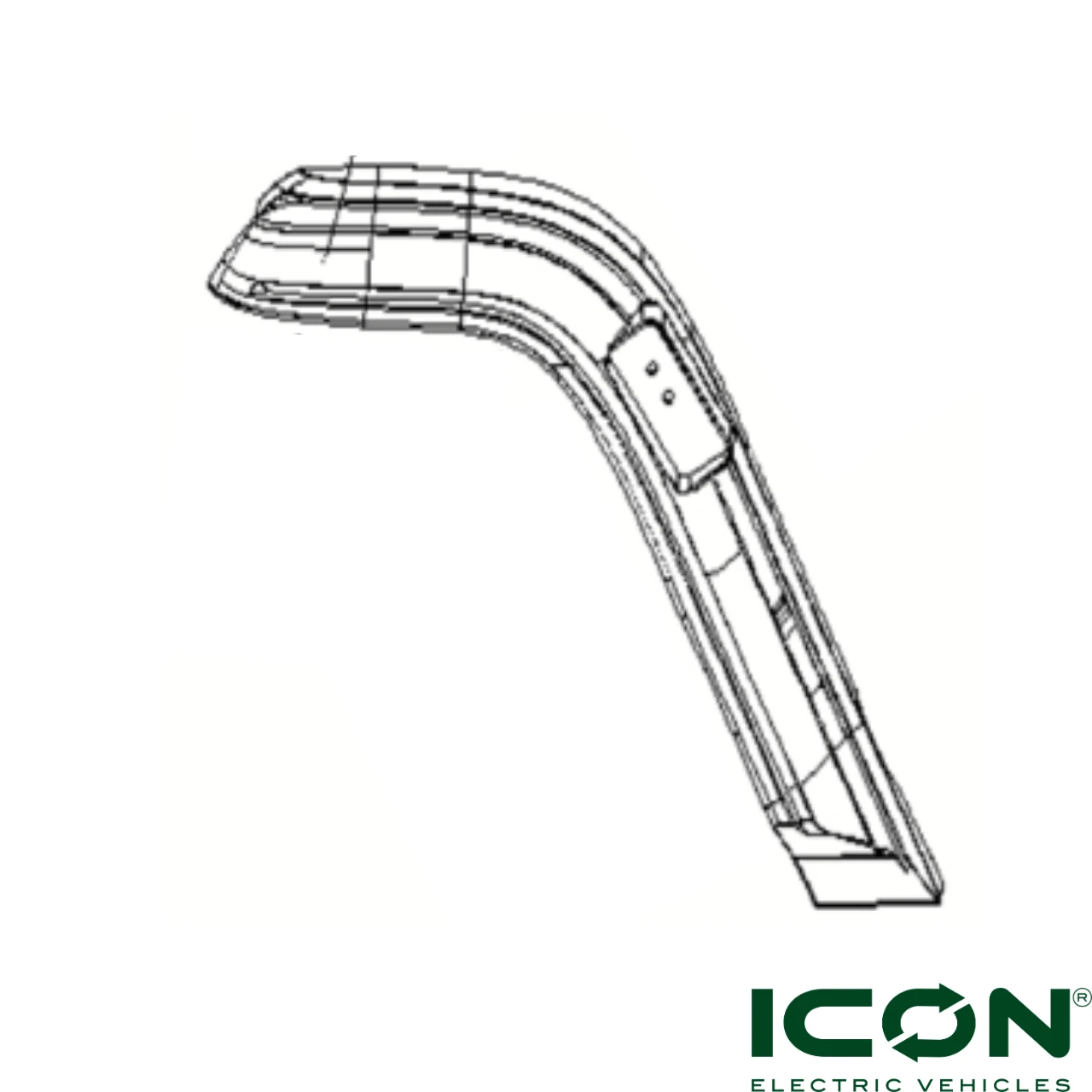 Driver Side (Left) Front Fender Flare for ICON i20X, i40X, i60X Golf Carts, FF-506-IX, 3401016764
