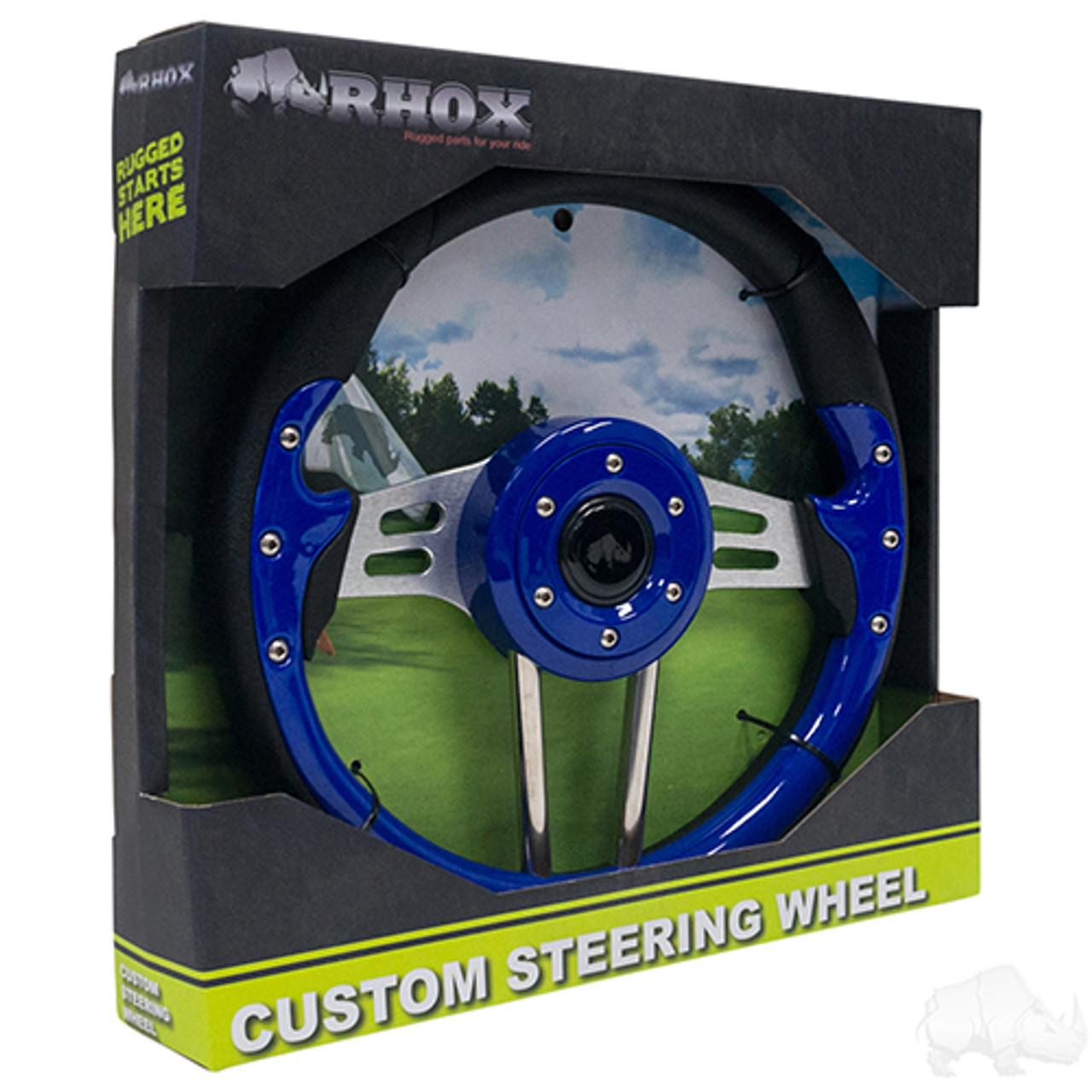 Aviator 4 Blue Steering Wheel 13" Diameter with Hub, ACC-SW123-HUB