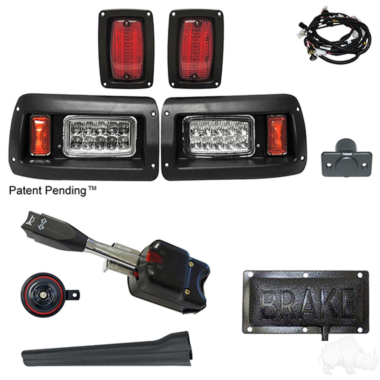 LED Adjustable Light Kit, Club Car DS 1993-Up (Standard, Pedal Mount), LGT-605LT2B1