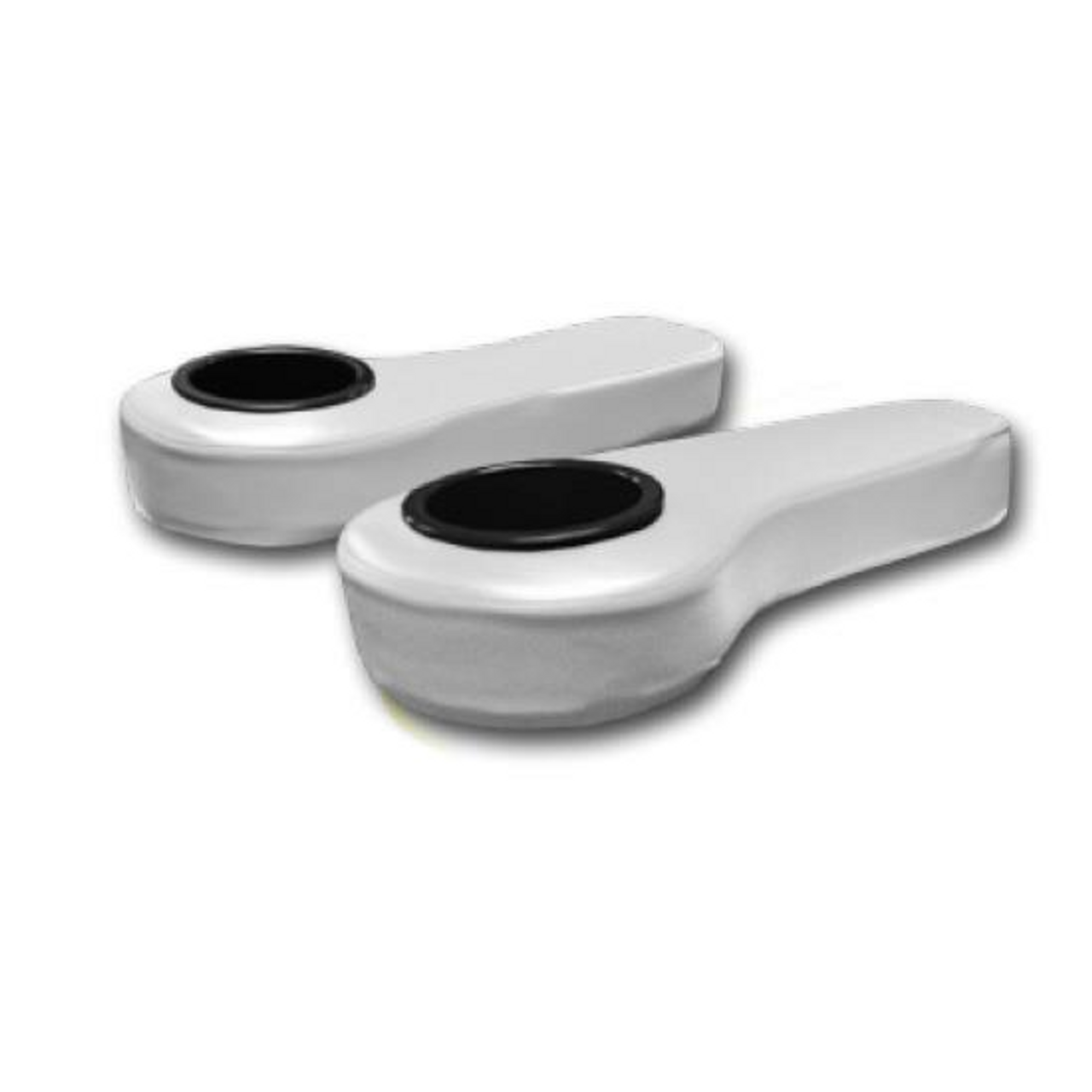 White Armrest and Cup Holders for Madjax Genesis Rear Flip Seats, 01-036