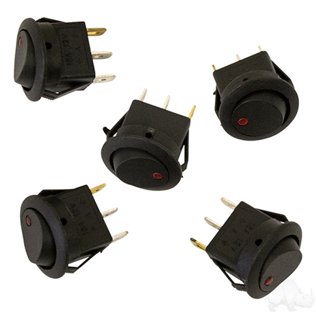 LED Indicator, Bag of 5, Mini Toggle Switch 16 Amps, ACC-0069, 22-008