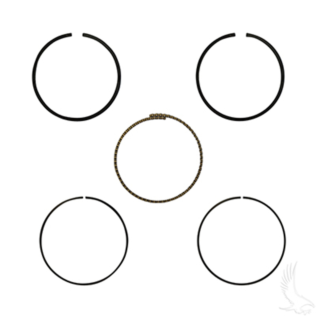 Piston Ring Set, +.25mm for E-Z-Go 4-cycle Gas 1992-Up 350cc Golf Cart, ENG-221, 72544G01 , 5654