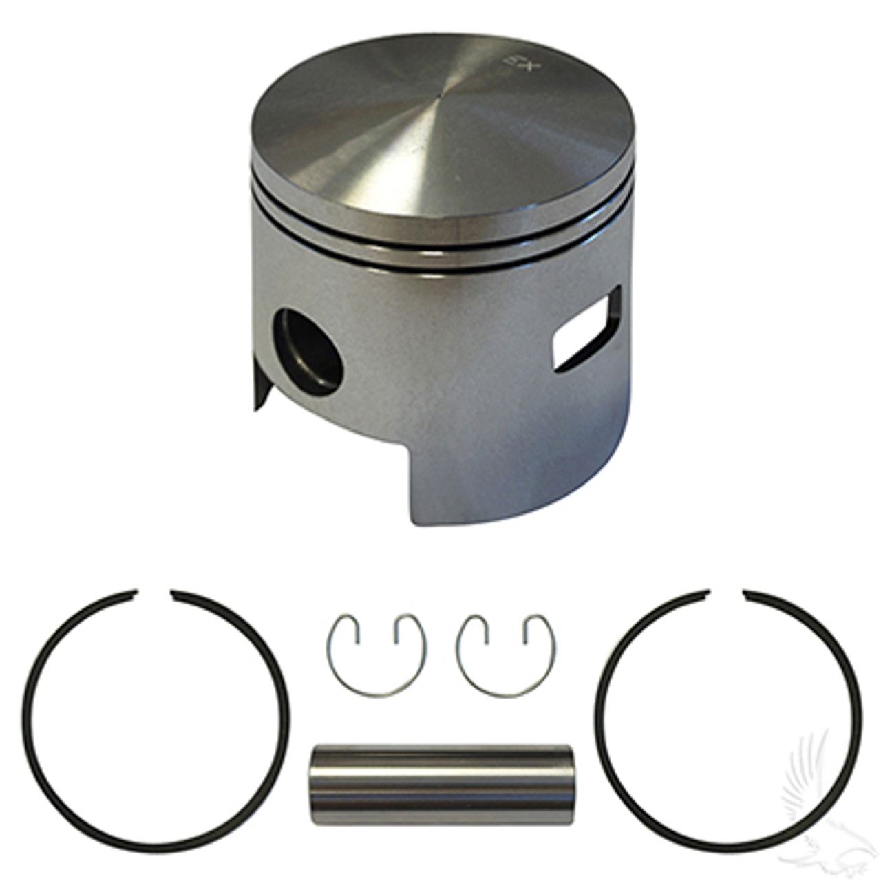 Piston and Ring Assembly, One Port +.50mm - EZGO Golf Cart 2-Cycle Gas 1980-1988, ENG-149, 14994G3, 14997G3, 24514G3, 26519G03 , 4592
