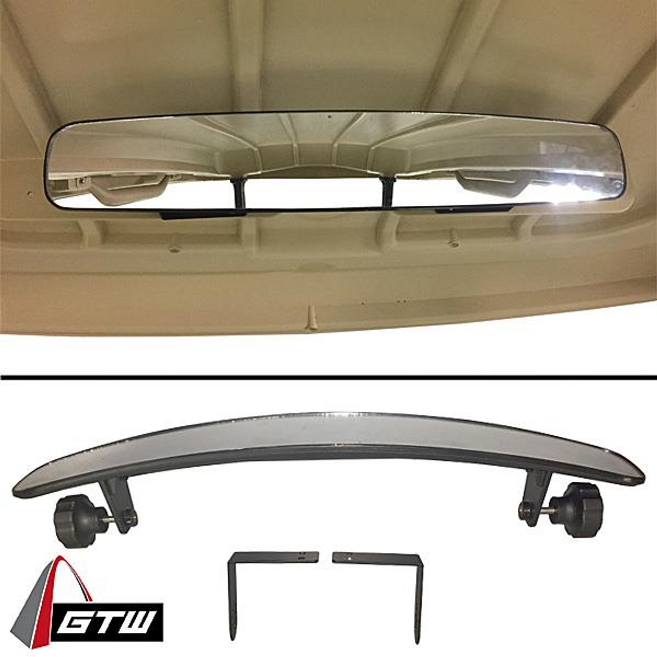 17 GTW Convex Mirror & Bracket (Universal Golf Cart Fit), 03-076