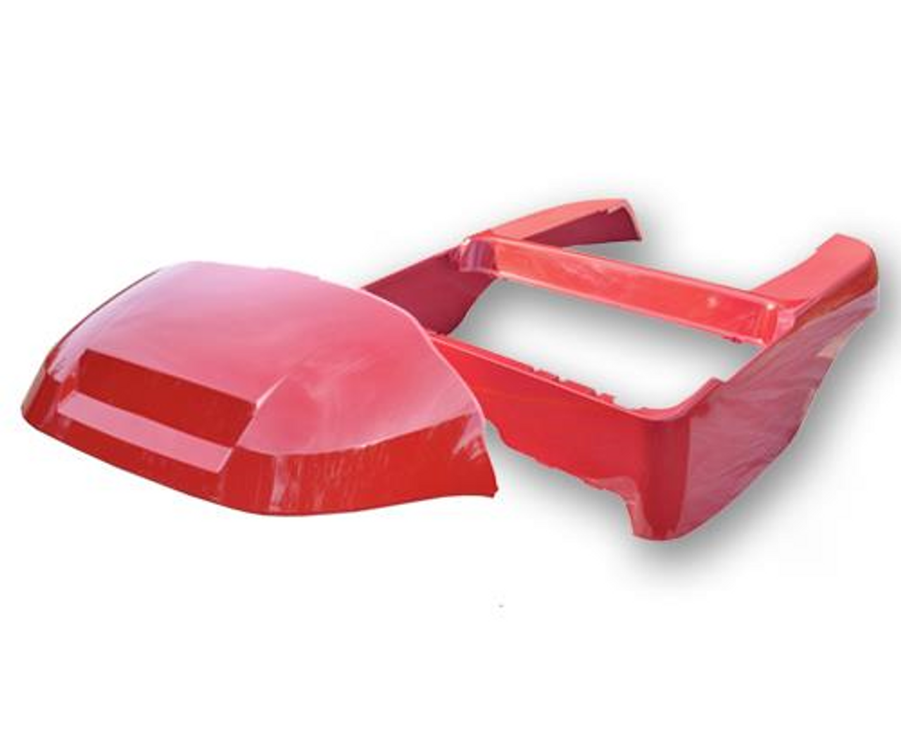 Rear Body and Front Cowl MadJax Red OEM Club Car Precedent 2004-Up Golf Cart, 05-A04