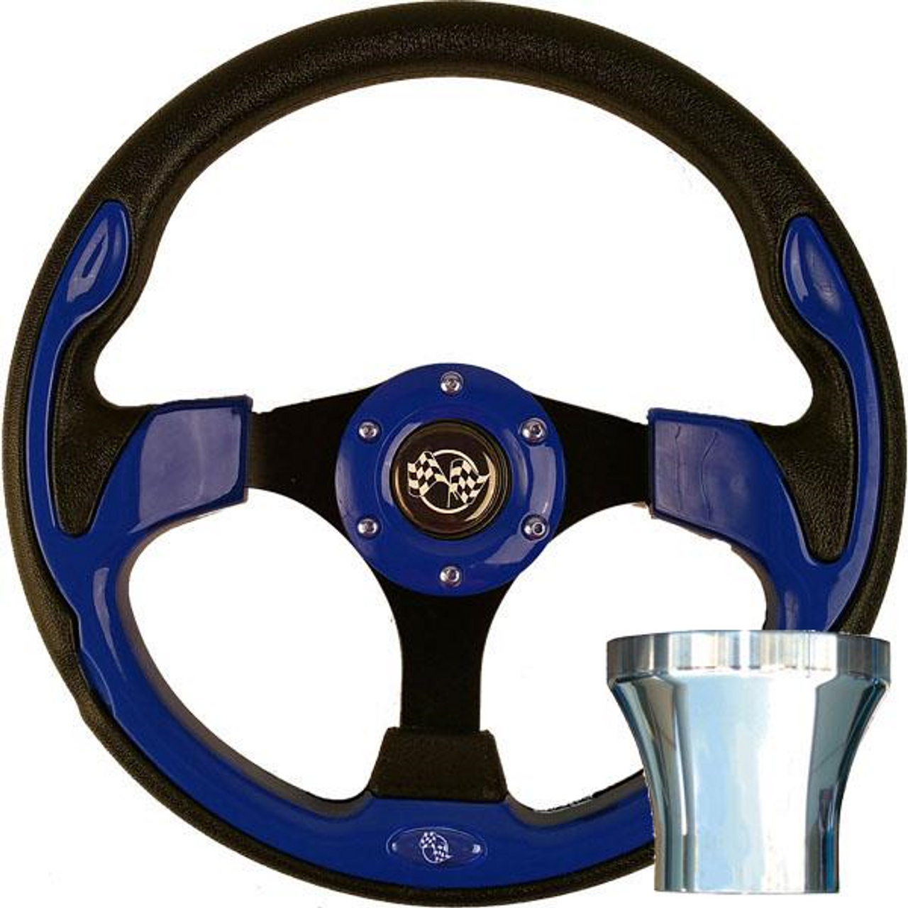 Blue Rally Steering Wheel Kit Club Car Precedent 2004-Up Golf Cart, 06-035