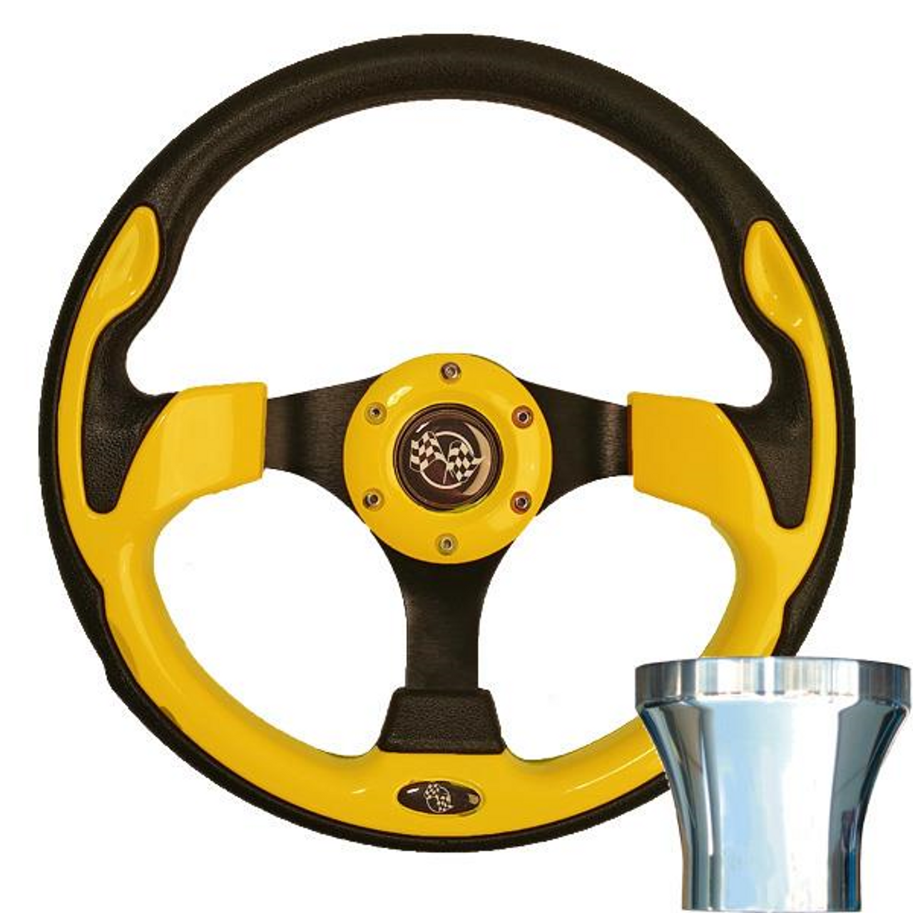Yellow Rally Steering Wheel Kit Club Car DS 1982-Up Golf Cart, 06-042