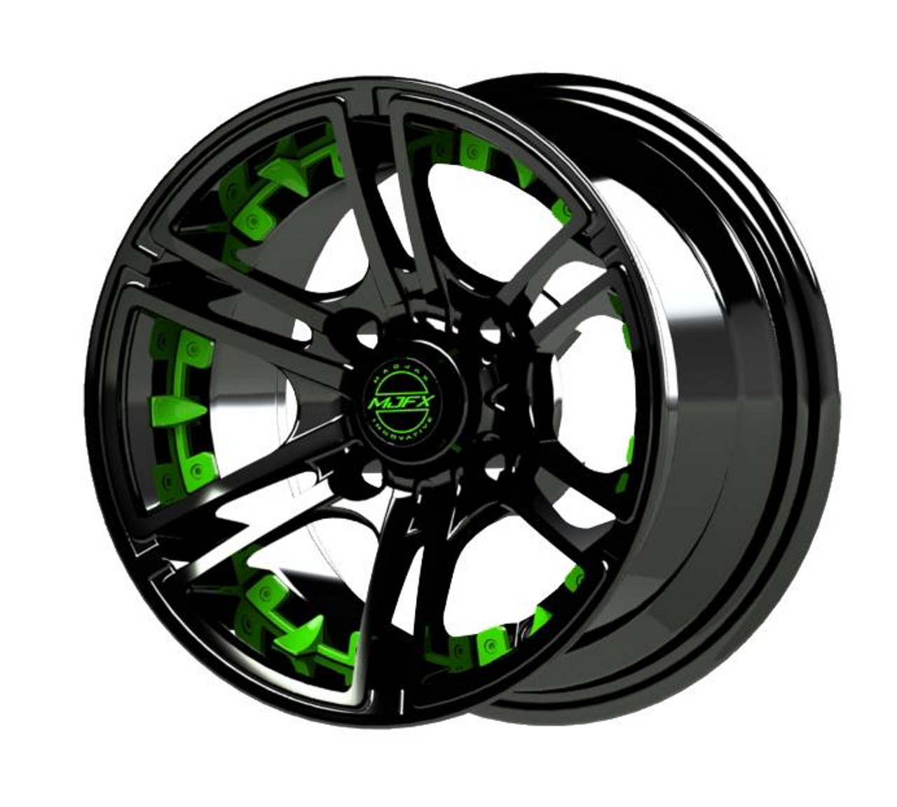 Green Inserts for Mirage 14x7 Wheel, 19-073-GRN