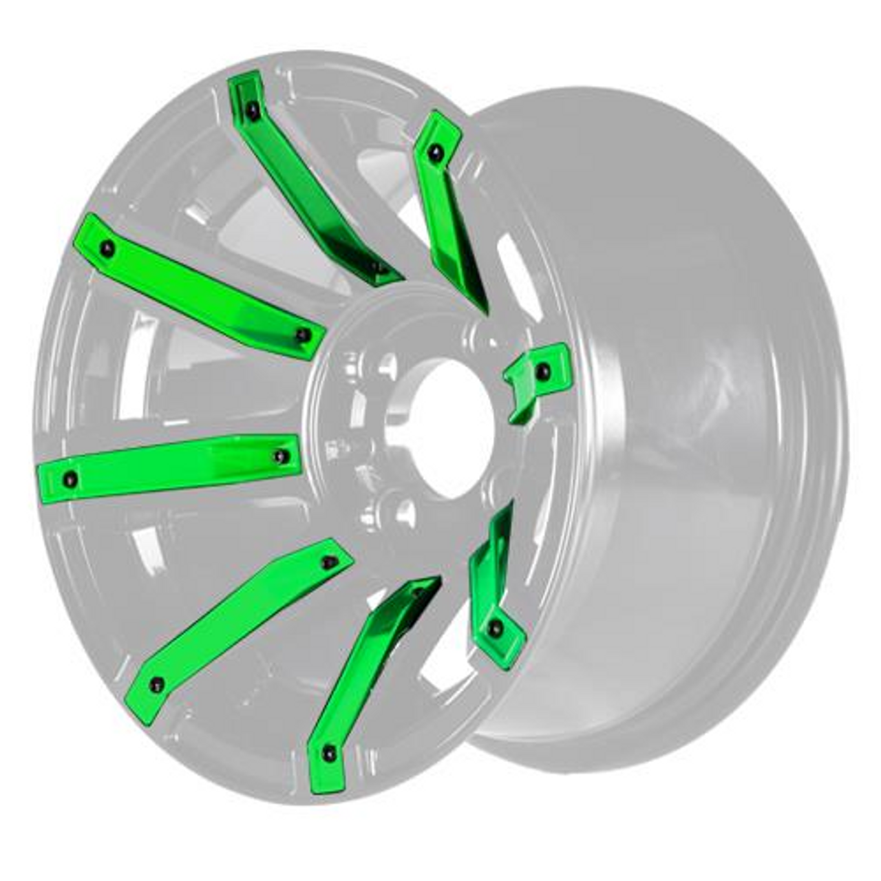 Green Inserts for Avenger 12x7 Wheel, 19-082-GRN