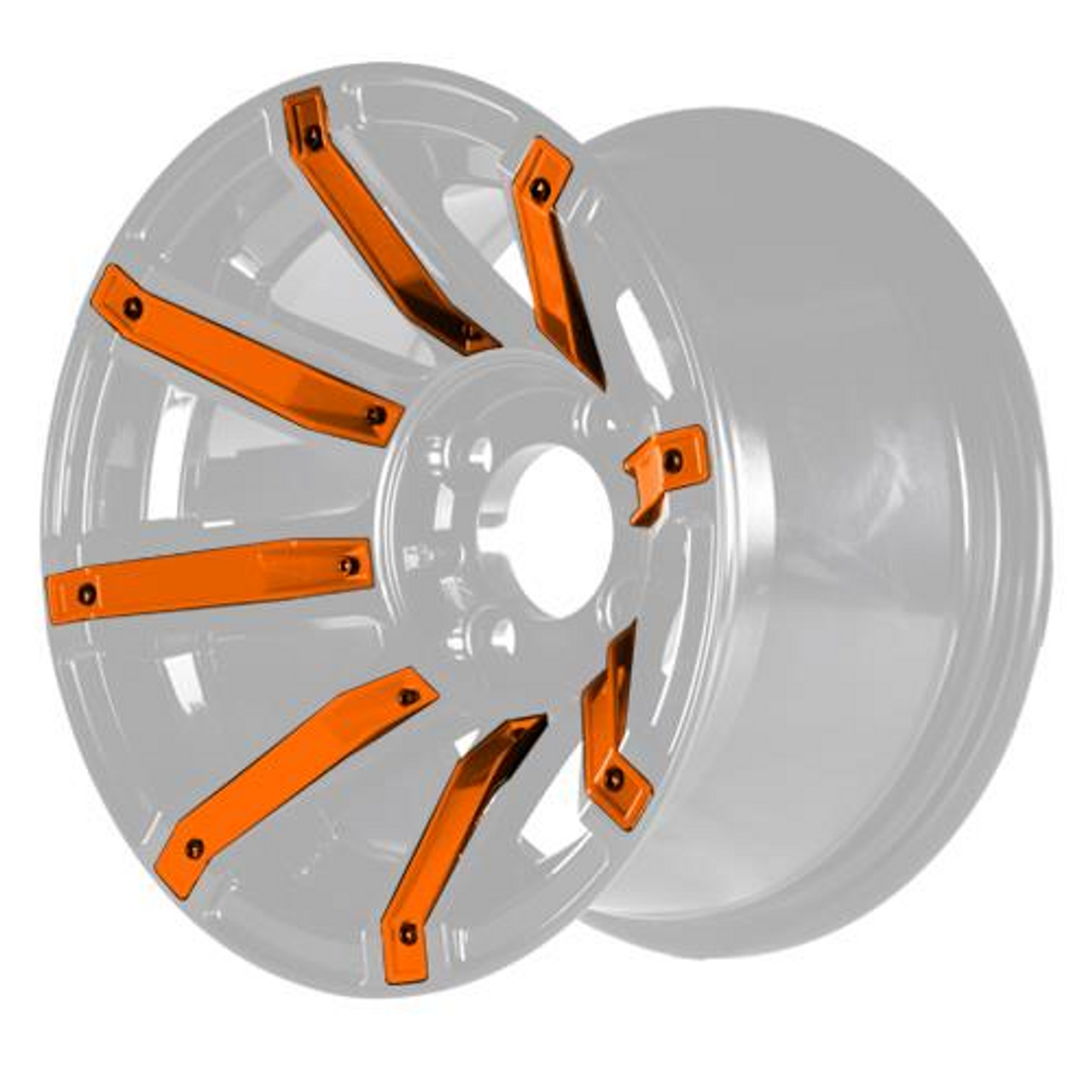Orange Inserts for Avenger 14x7 Wheel, 19-083-ORG