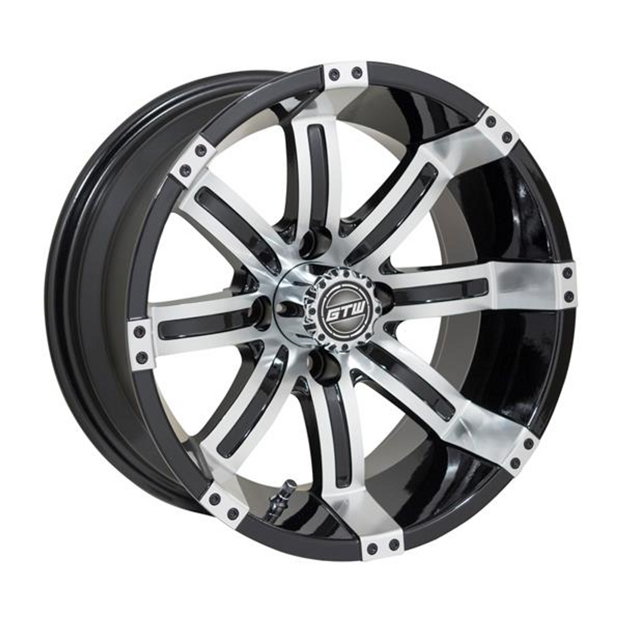 GTW Tempest 14x7 Machined Black Wheel, 19-142