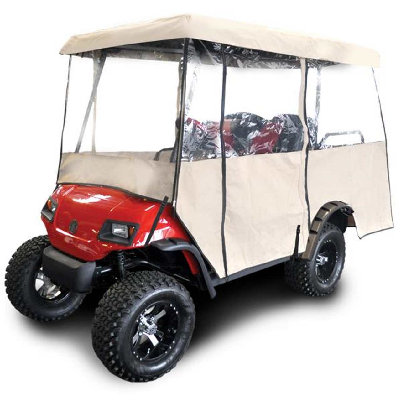 88" Top Cart Enclosure Red Dot (Universal Golf Cart Fit), 21-015