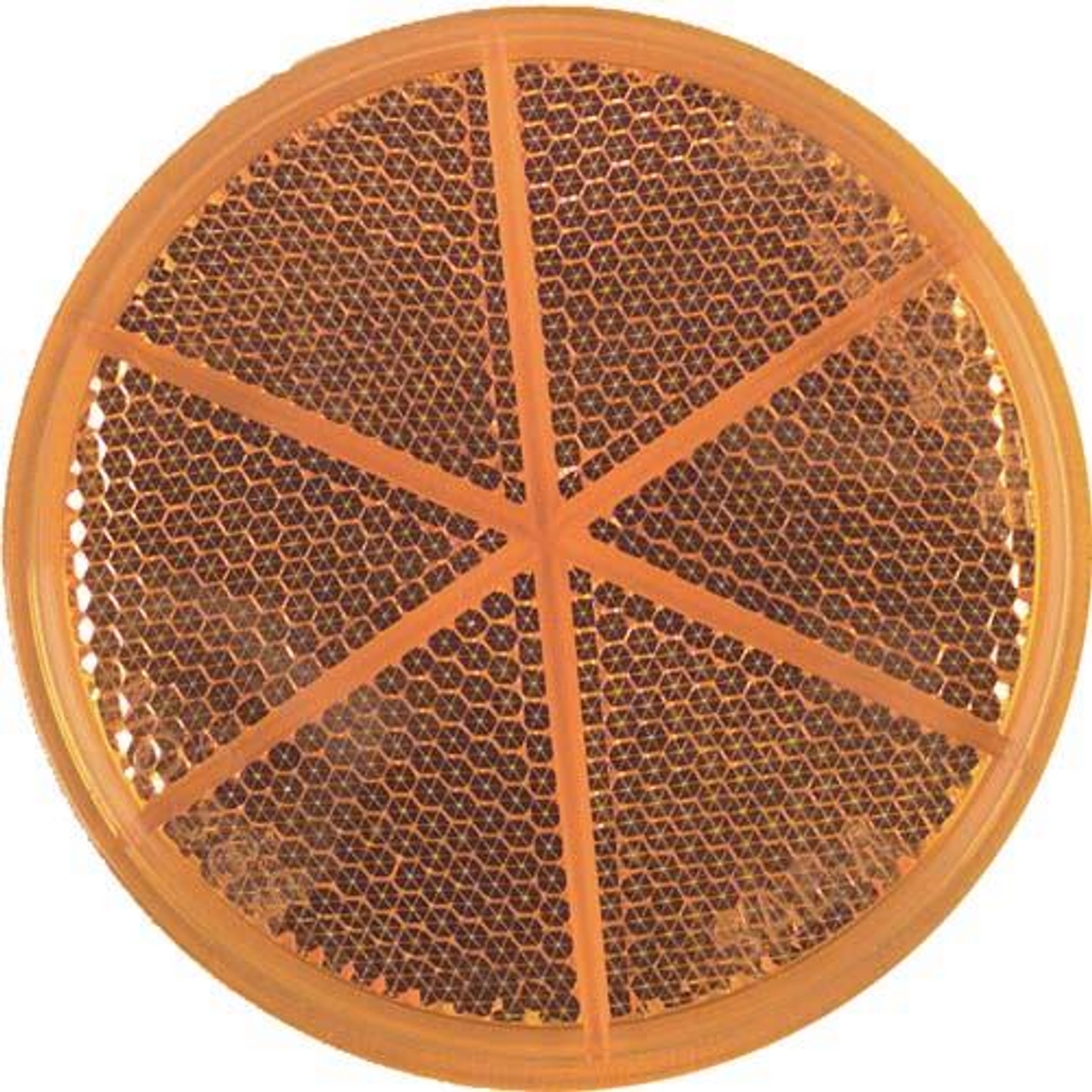 Amber Round Golf Cart Reflector - 3" Diameter, 2448