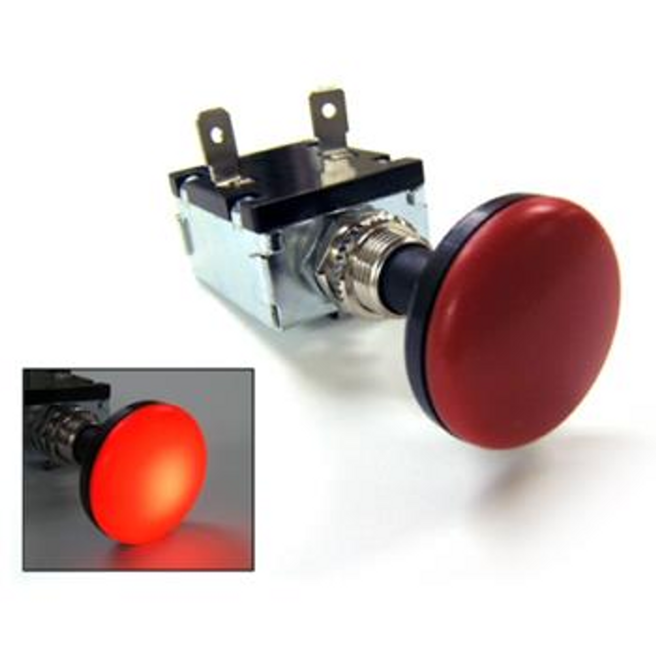 30 Amp Push-Pull Switch Illuminates Red 12V, 28126