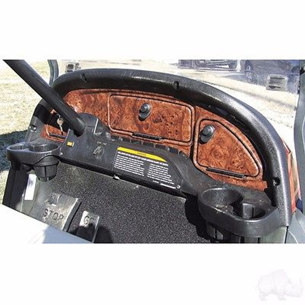 2004-2008 Club Car Precedent Golf Cart Car Dash Board Cover Woodgrain, DASH-0066-D1