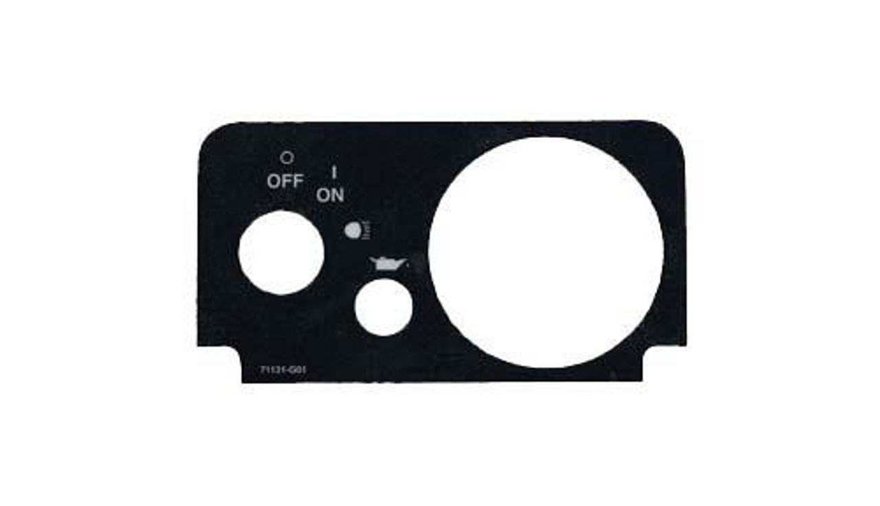 Console Label For Fuel & Oil Light For Fleet (Years 2010-Up), 31657