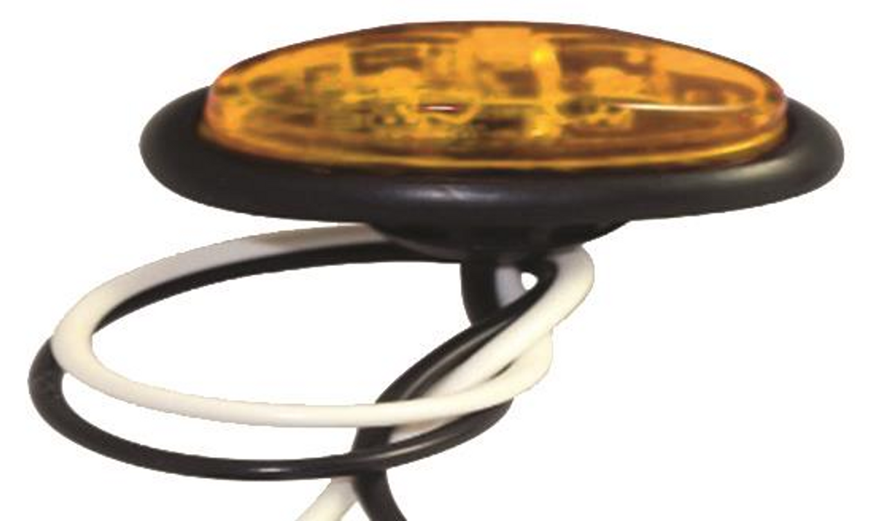 Amber Mini Oval Marker Light With Bare Wire Ends, 31754